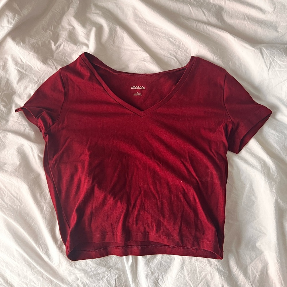 Maroon Wild Fable Baby Tee